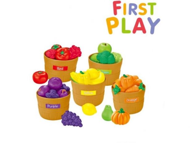 Zabawka Edukacyjna Nauka Kolorów Nazwy Warzyw I Owoców 30 Elementów YH8028