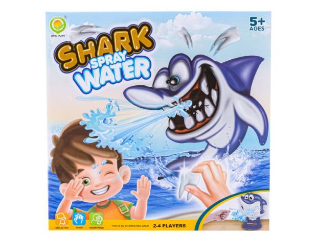 Zręcznościowa Gra Rodzinna Wyrwij Chory Ząbek Rekina, Shark Spray Water Sika Wodą 1279