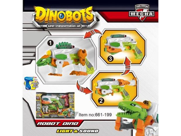 Dinobot Robot Dinozaur Do Rozkręcania 17 Elementów 661-199